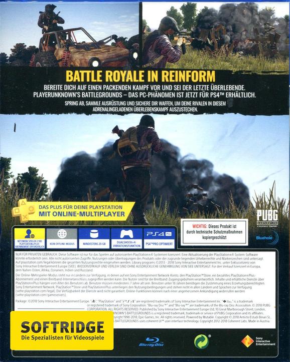 Immagine prodotto Sony PlayerUnknown's Battlegrounds (PS4, DE)