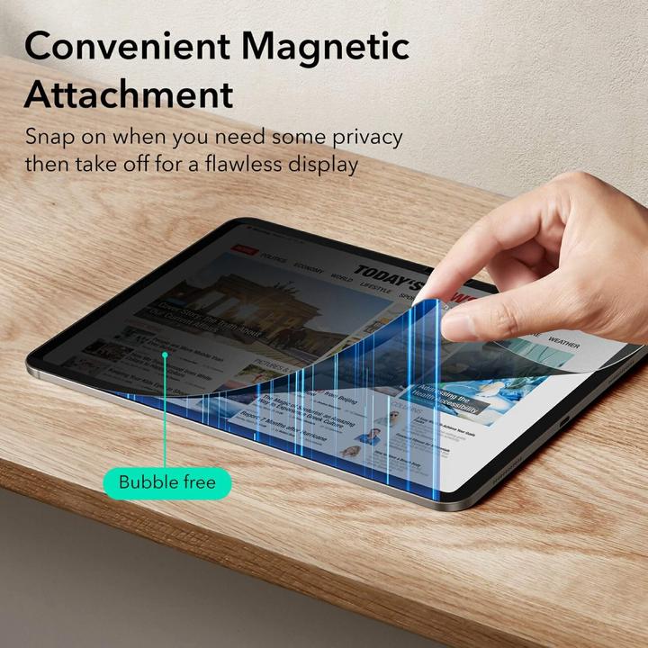 Produktbild ESR Magnetic (abnehmbar) Privacy Displayschutzfolie (1 Stück, iPad Air 11 2024 (M2))