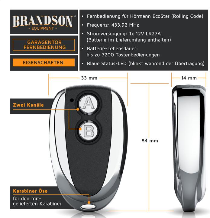 Produktbild Brandson Garagentoröffner (Handsender)