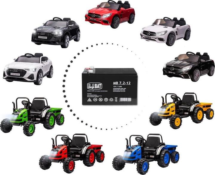 Actual product image MPL megaBAT MB 7.2-12 UPS battery Lead-acid battery VRLA AGM Maintenance-free 12 V 7 2 Ah Black