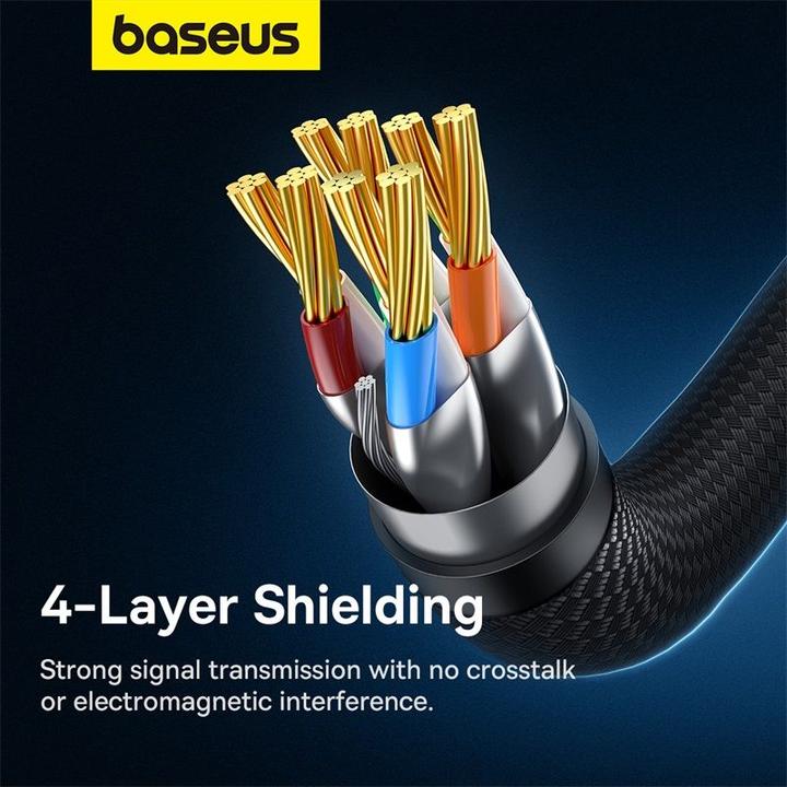 Produktbild Baseus Braided network cable cat.7 Ethernet RJ45, 10Gbps, 10m (black) (U/UTP, CAT7, 10 m)
