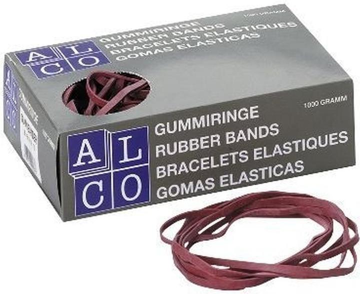 Alco Gummiband Naturkautschuk 4x130mm rot 1000g (1 Stk.)