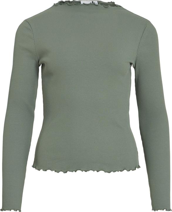 Vila High Neck Oberteil mit langen Ärmeln