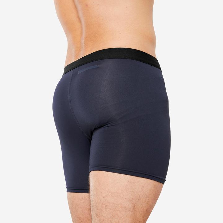 Produktbild Decathlon Funktionsunterhose Boxershorts Herren atmungsaktiv 3er Pack - navy/blau/khaki (M, 3er Pack)