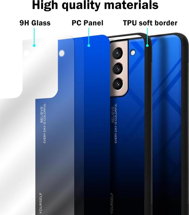 Produktbild Cadorabo TPU 2 Farben Glas Cover (Samsung Galaxy S21+)