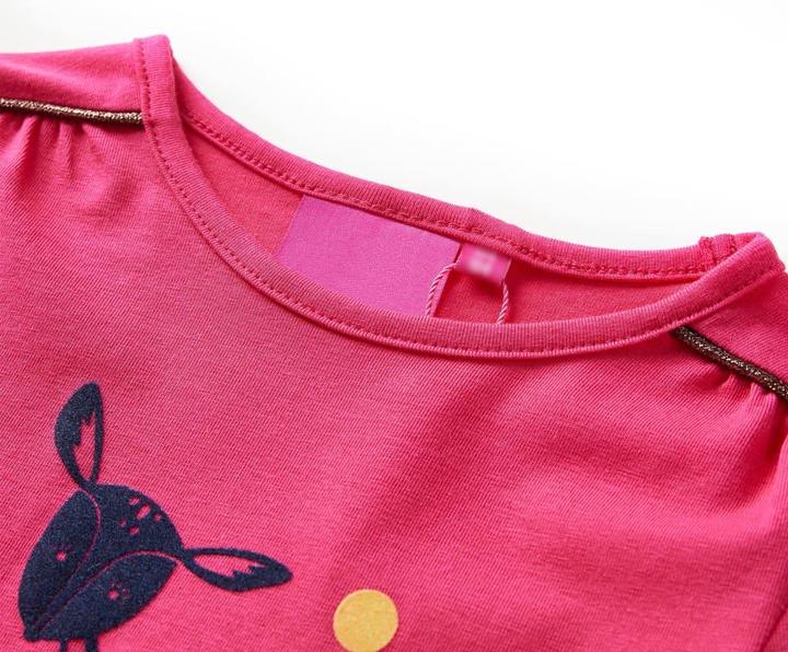 Immagine prodotto VidaXL Camicia a maniche lunghe per bambini rosa brillante 140,Materiale: 95 % cotone (140)