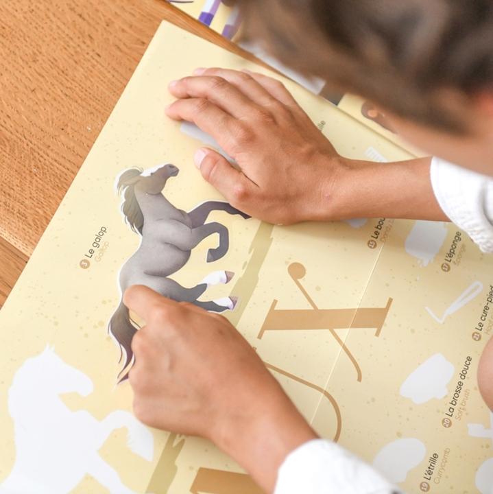 Productafbeelding Poppik Sticker leerposter paarden