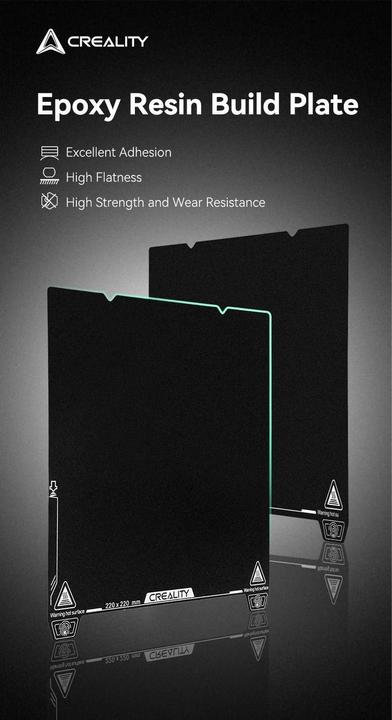 Actual product image Creality Printing platform Epoxy resin print plate 235 x 235 mm