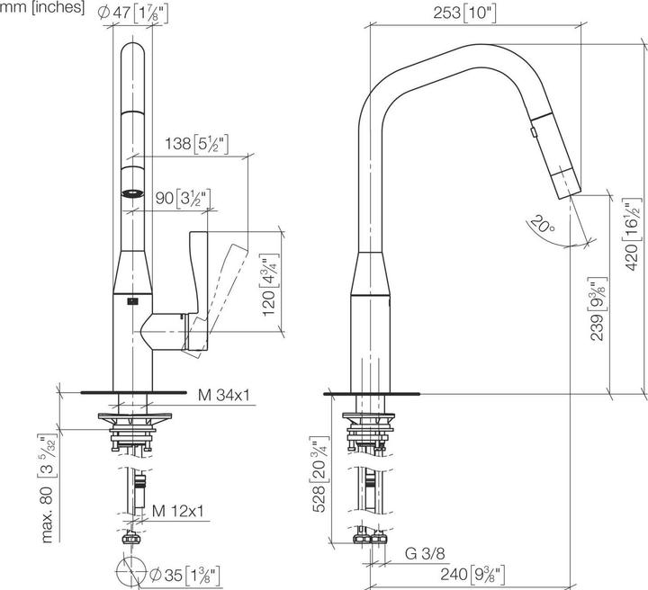 Produktbild Dornbracht 33875895-99 EHM Pull-down mit Brausefunktion Sync
