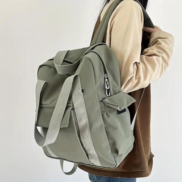 Actual product image Only-Bags.Store Minimalist oxford cloth backpack, college high school backpack, multipurpose large capacity