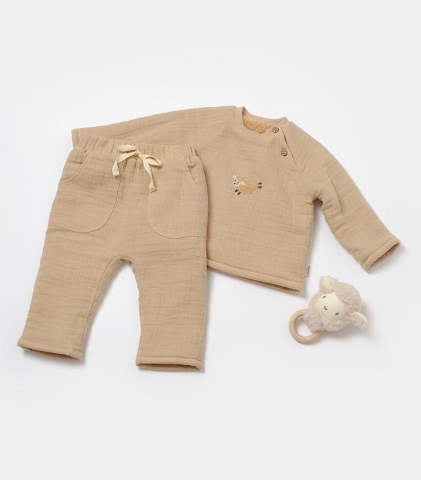 BabyCosy Set aus langärmligem T-Shirt und Hose (74)