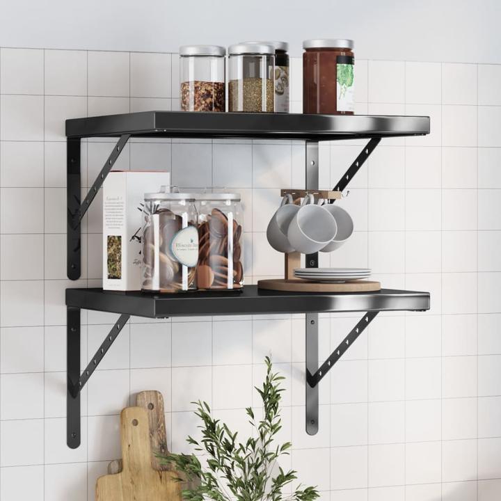 Actual product image VidaXL Wall shelves 2 pcs. 50 x 40 cm Noble (50 x 40 x 3 cm)