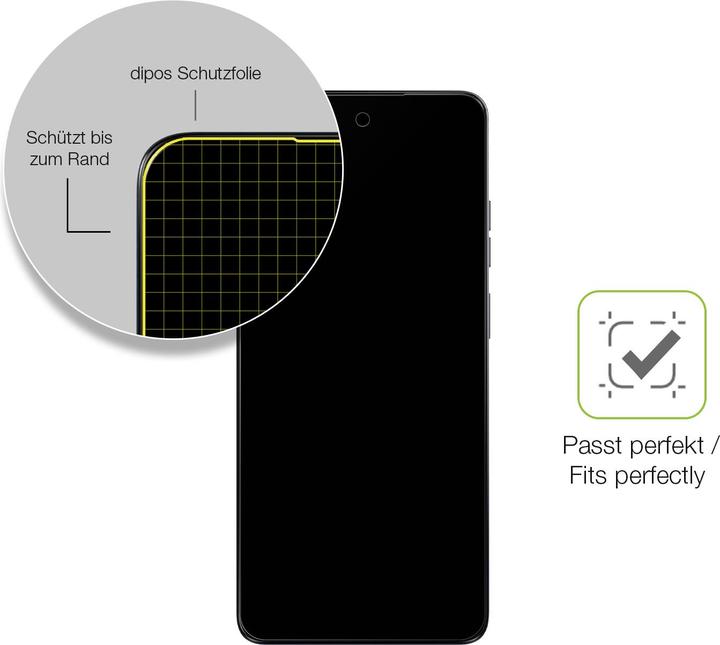 Actual product image Dipos Full Cover Screen Protector Matte (1 Piece, Motorola Moto G04)