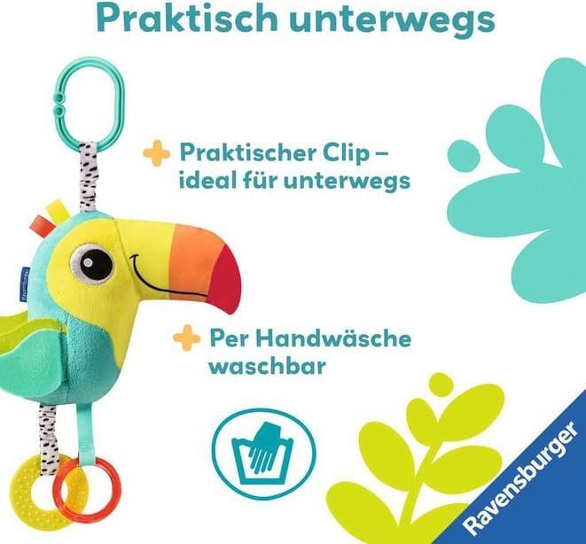 Actual product image Ravensburger 12034048 Play+ Baby activity toucan - toy from 0 months, pram toy