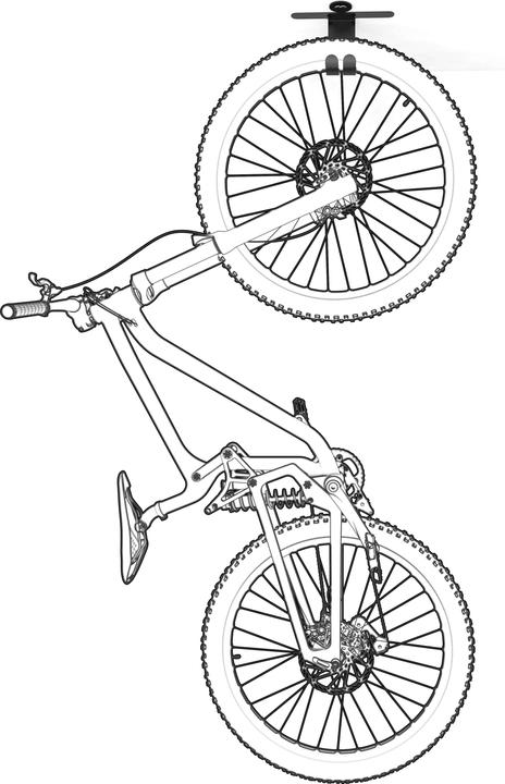 Produktbild Meliconi 489004 Fahrradständer Fahrradständer für draussen Deckenhalterung Schwarz