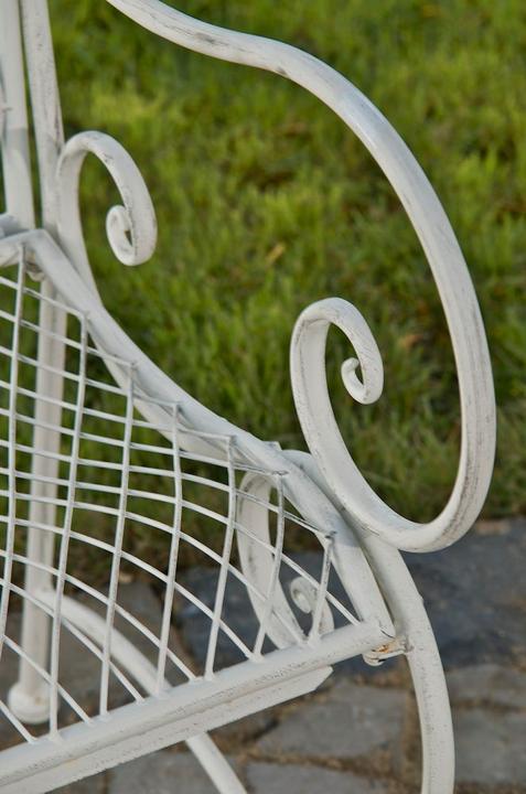 Image du produit CLP Banc de jardin Tara, blanc antique