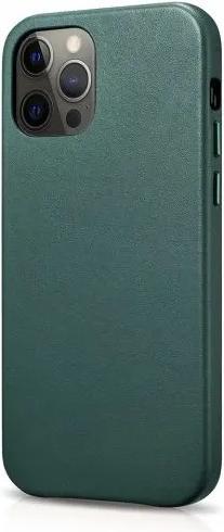 Produktbild iCarer iPhone 12/12 Pro - Echtleder Back Cover Etui, grün (RIX1206) (Apple iPhone 12, Apple iPhone 12 Pro)