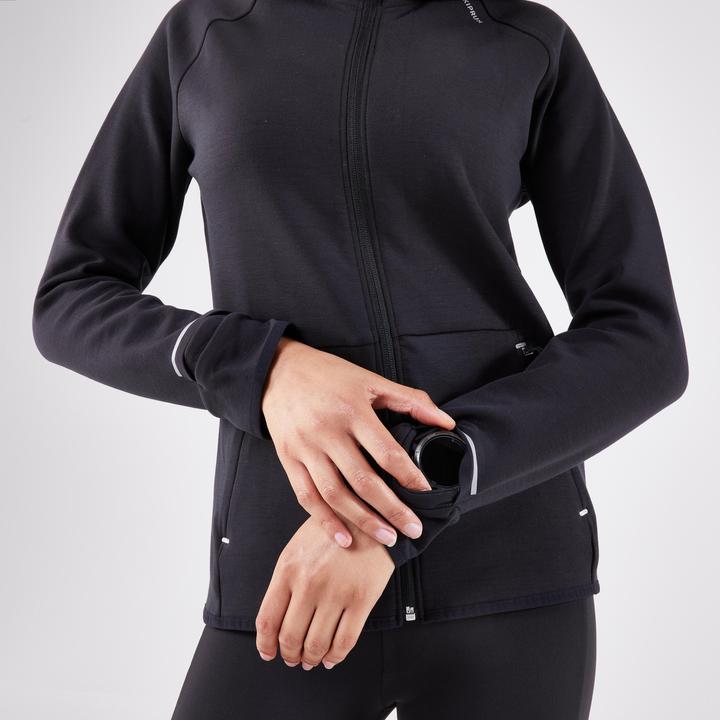 Image du produit Kiprun Veste de course à pied femme chaude - Run 500 Warm noir (S)