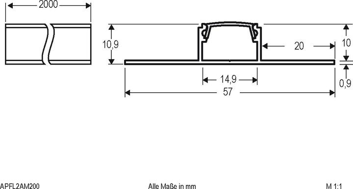Produktbild EVN APFL2AM200 (2000 mm, 57 mm, 57 mm)