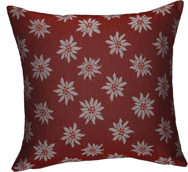 Hubatka Kissenbezug Edelweiss 43 x 43 cm, Rot (43 x 43 cm)
