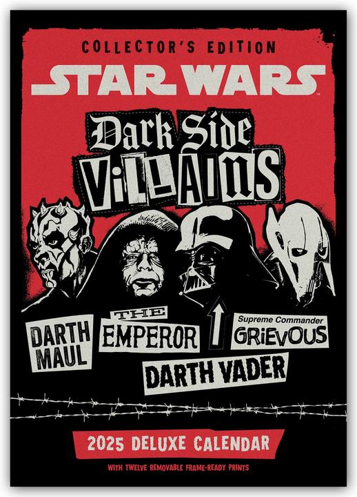 Immagine prodotto Calendario da parete Star Wars A3 Deluxe 2025 - Edizione da collezione (297 x 420 mm, Copertina rigida, Tedesco)
