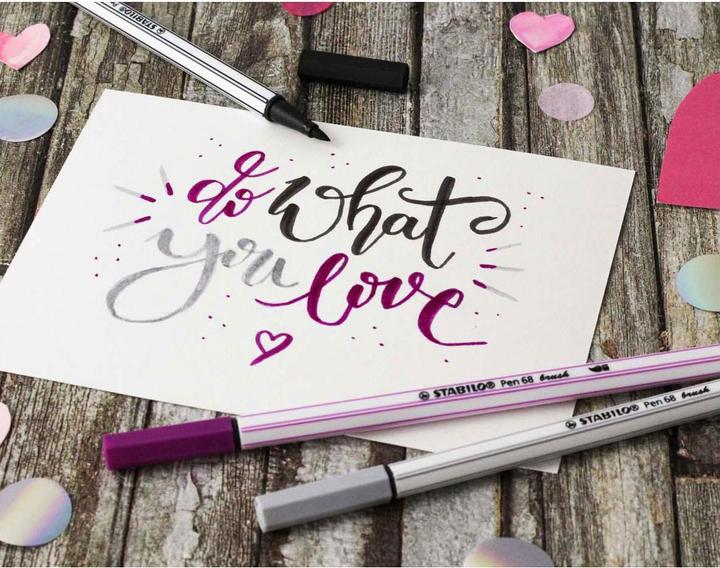 Produktbild STABILO Pen 68 brush Premium-Filzstift (Lila, 1 x)