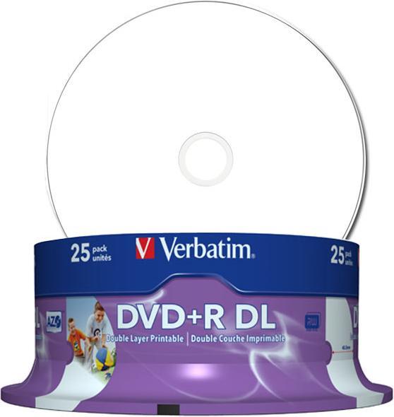 Actual product image Verbatim DVD+R, Double Layer, 8x, 8.5GB, 25 spindle (25 x)
