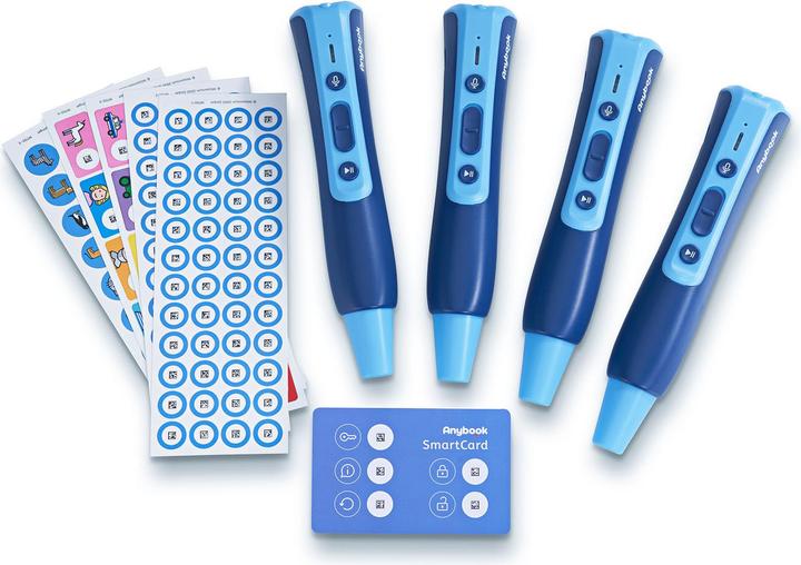 Produktbild Anybook Audio-Stift Pro Klassensatz (Dunkelblau, Hellblau, 4 x)