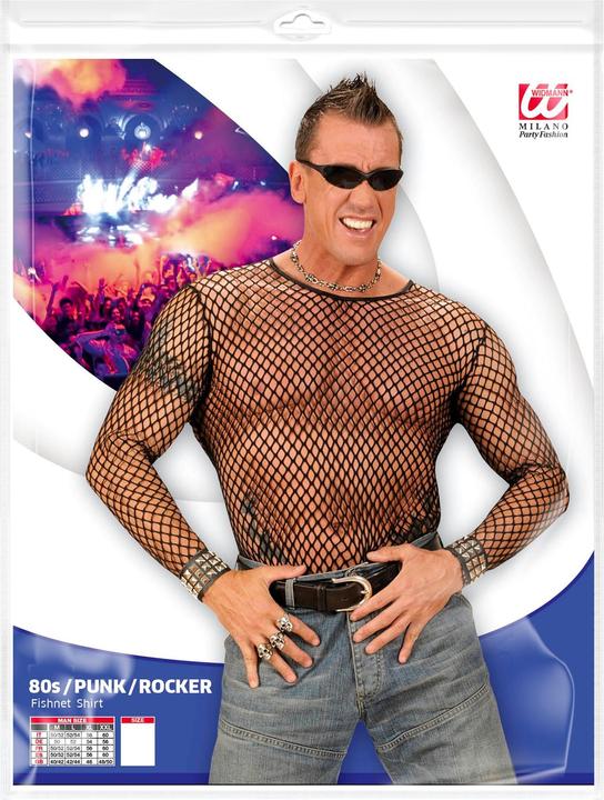 Produktbild Widmann 80s / PUNK / ROCKER Netzshirt - Schwarz, XL/XXL (XL, XXL)