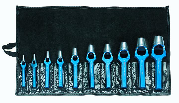 Actual product image Gedore 570303 Henkelloche iron set, 10 pieces, 3-25 mm