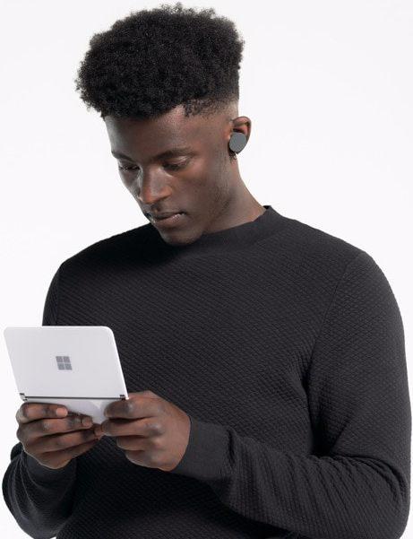 Immagine prodotto Microsoft Surface Duo (128 GB, Ghiacciaio, 8.10", Doppia SIM, 11 Mpx, 4G)