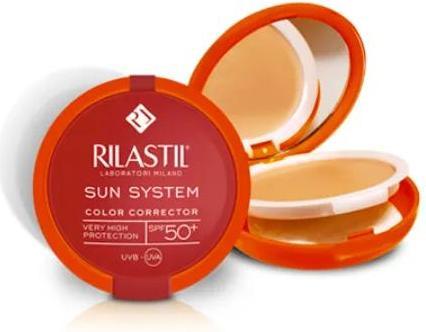 Immagine prodotto Rilastil Sun System Crema Compatta Uniforme Spf50 Colore 02 Dore 10g (Crema solare viso, SPF 50+, 75 g)