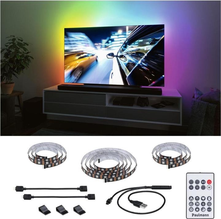 Immagine prodotto Paulmann Striscia TV USB EntertainLED (Multicolore, 240 cm, Interno)