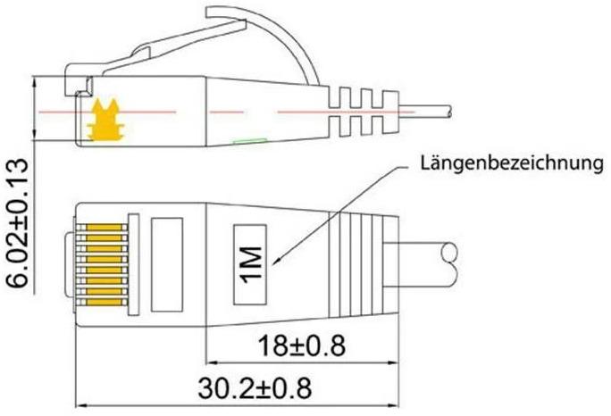 Produktbild Wirewin Netzwerkkabel (U/UTP, CAT6, 0.75 m)
