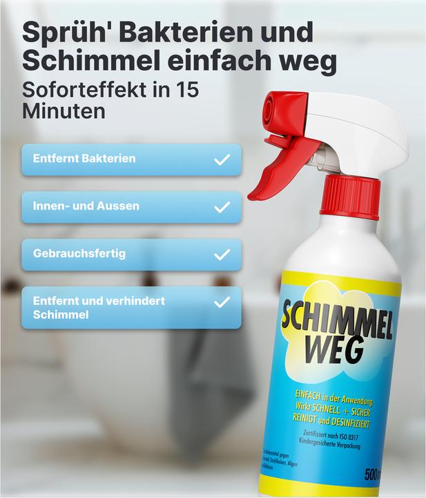 Produktbild Plid Anti-Schimmelspray 1,5L für ca. 3m² / Schimmelentferner Schimmelspray Chlorfrei