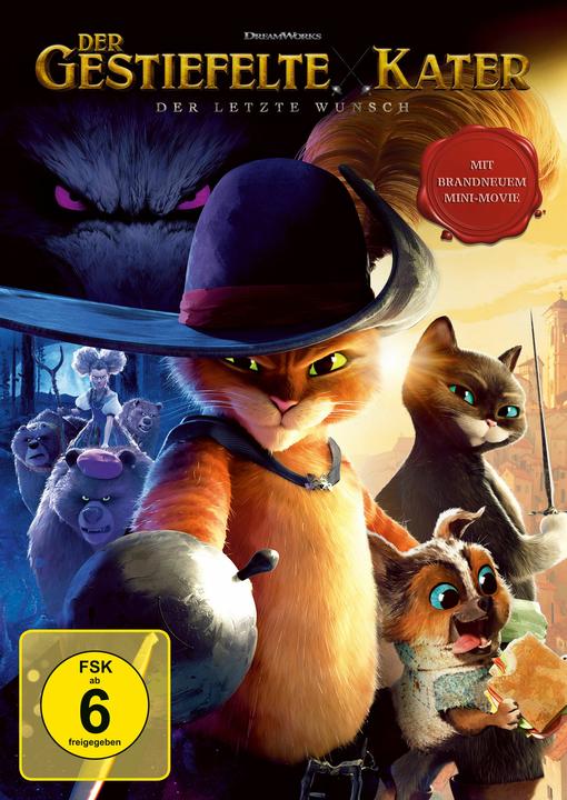 Produktbild Der gestiefelte Kater: Der letzte Wunsch - DVD (DVD, 2023, Deutsch, Italienisch, Englisch)