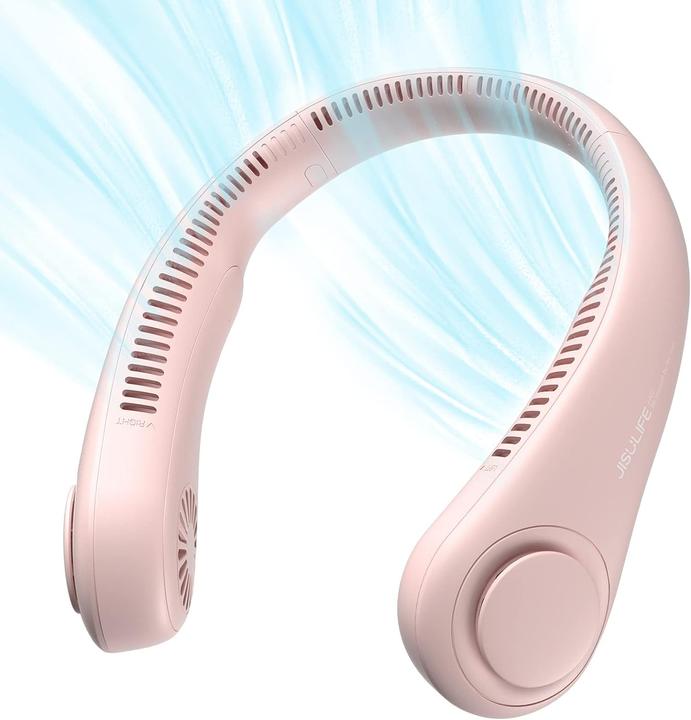 Image du produit Jisulife - Premium Neck Fan Life3 (FA14) - Portable, 4000mAh, 3 Speeds - Pink