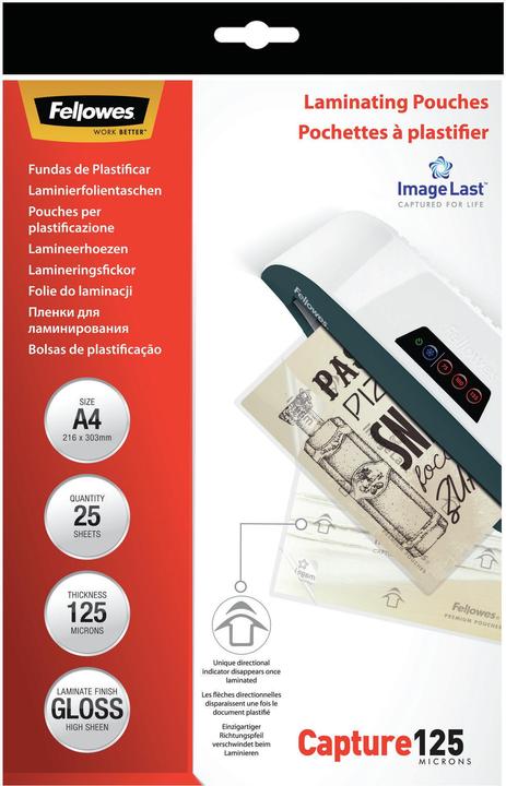 Produktbild Fellowes Capture 125 (A4, 25 Stück, 125 µm)