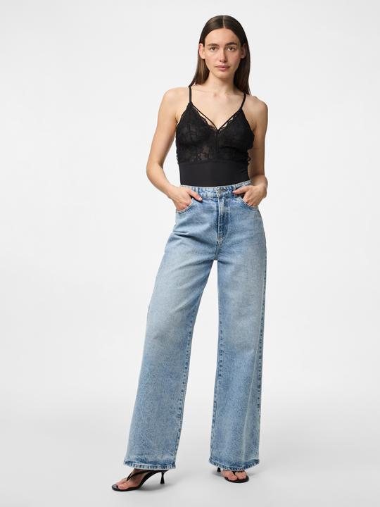 Actual product image Pieces Strappy Lace Sleeveless Bodysuit (S)