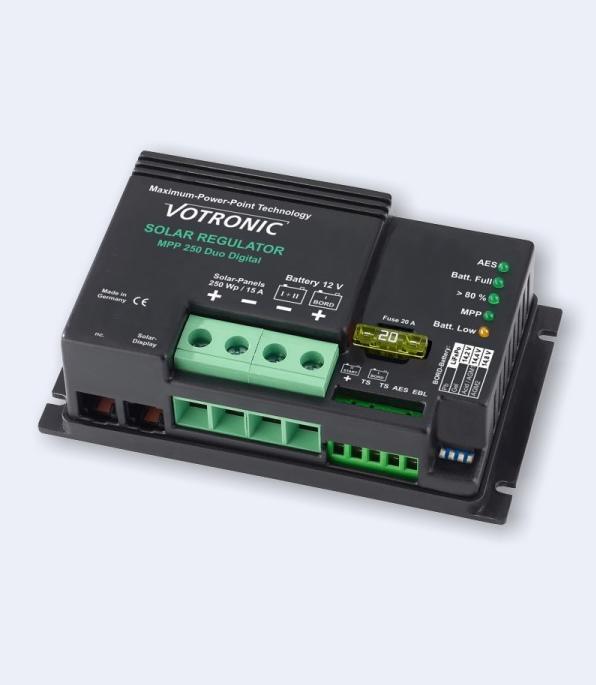 Image du produit Votronic 1715 MPP 250 Duo Digital 15A 12V MPPT Régulateur de charge solaire pour deux batteries