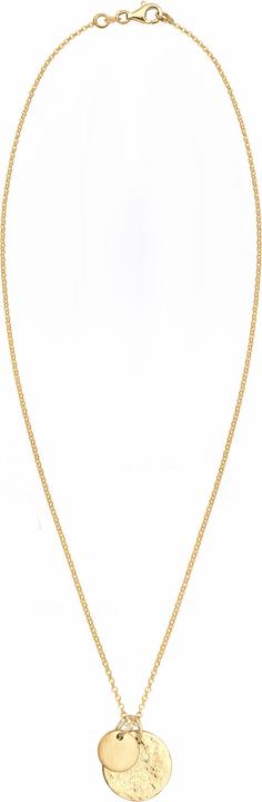 Immagine prodotto Elli mit Plättchen-Anhänger im Organic-Look (Argento, 45 cm)