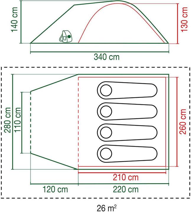 Image du produit Coleman Kobuk Valley 4 Plus (Tente igloo, 6.60 kg, 4 personnes)