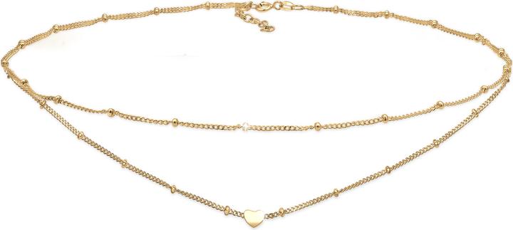 Elli Choker Layer-Look Herz Symbol (Sterling Silver, 38 cm)