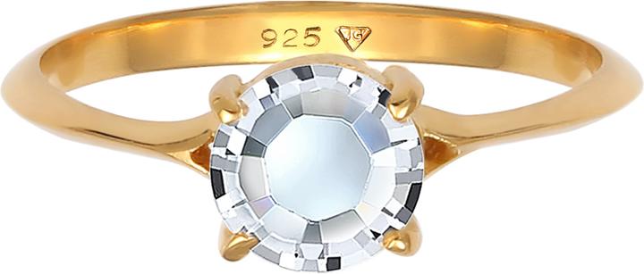 Actual product image Elli Solitärring mit Kristall (56, 925 Silver)