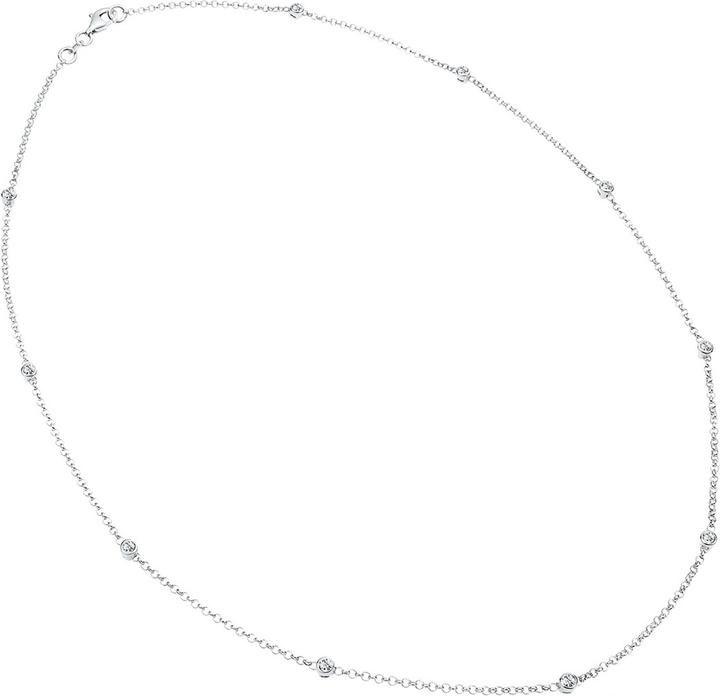 Immagine prodotto Elli Basic-Kette mit Kristallen (Argento, 45 cm)