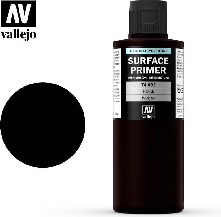 Vallejo Surface Primer - Black 200ml (74.602)