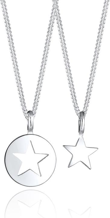 Image du produit Elli Mutter Kind Set Stern-Anhänger Cut Out Design (Argent Sterling, 45 cm)