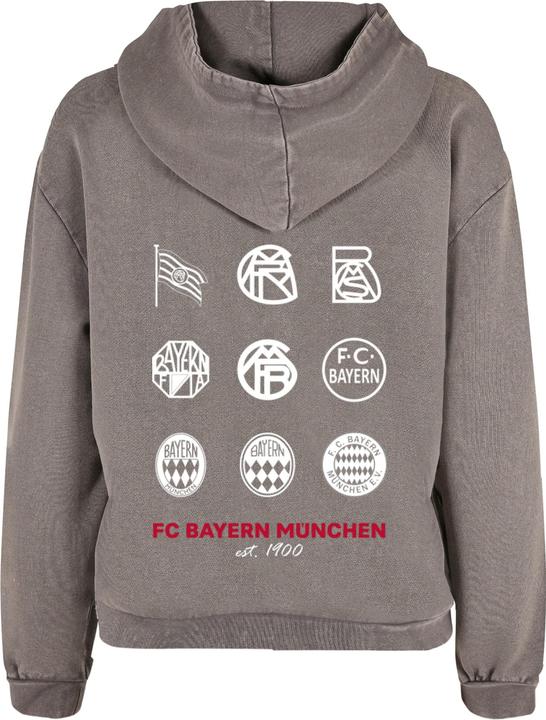 Immagine prodotto FC Bayern München Felpa con cappuccio oversize da donna con logo e storia lavata con acido - 131347 (S)