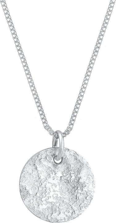 Elli mit Plättchen-Anhänger im Vintage-Look (Sterling Silber, 45 cm)
