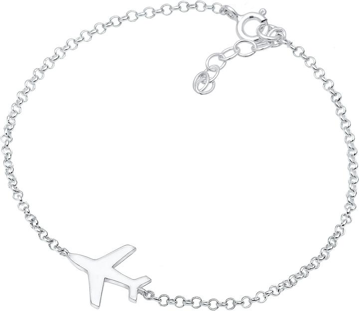 Immagine prodotto Elli Erbskette mit Flugzeug-Anhänger (16 cm, Argento)